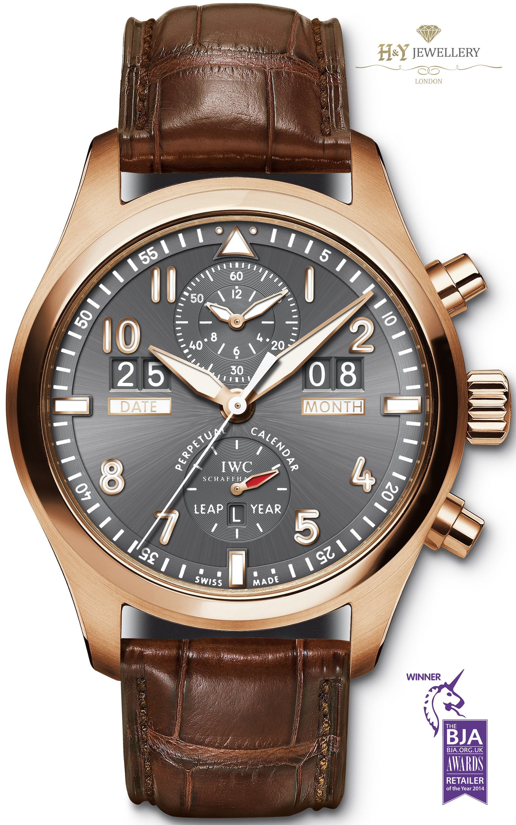 IWC Pilot Spitfire Perpetual Calendar Digital Date-Month